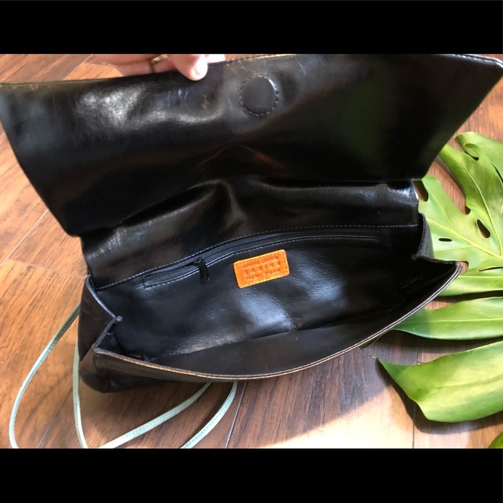 SABINA New York Leather Envelope Clutch Bag - Picture 4 of 9